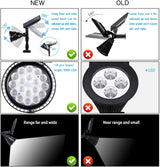 Solar Spotlights Outdoor 18 LED 300 Lumens Waterproof Adjustable Wall Light for Patio Garden Driveway (2 Pack) | Lumora