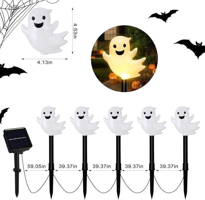 Solar Christmas Pathway Lights (Warm White)
