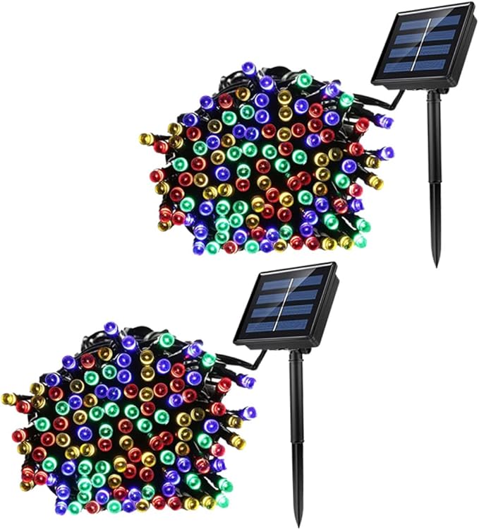 DOITOOL 2sets Solar Led Lights String Led Beads for Garden Patio Wedding Christmas Decor