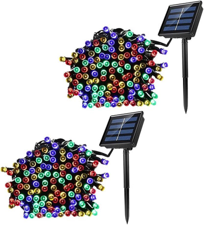 DOITOOL 2sets Solar Led Lights String Led Beads for Garden Patio Wedding Christmas Decor