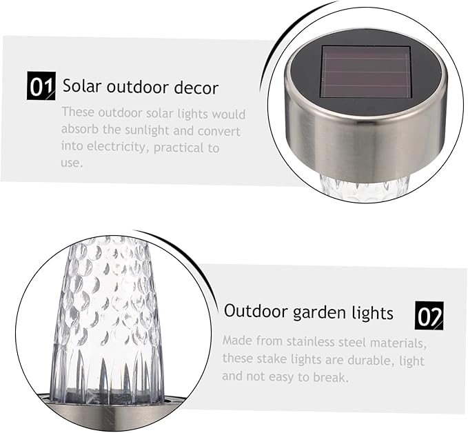 VICASKY 12pcs Solar Powered Landscape Lights for Pathway Solar Lawn Lights Easy to Install Garden Decor