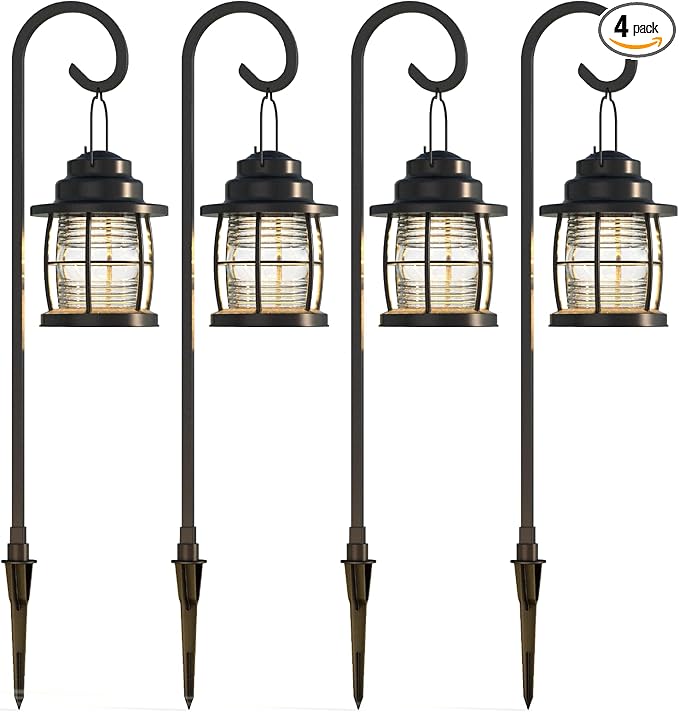 GOODSMANN Landscape Lighting Kits 4PK 12V AC Low Voltage Outdoor Hanging Path Lights 1.1W LED 32 Lumen 2900K Warm | Lumora