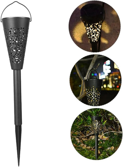 Cabilock Waterproof Solar Yard Lights Outdoor Garden Path Light Warm White Solar Scenery Lighting for Patio Lawn Decorative Ambient Illumination