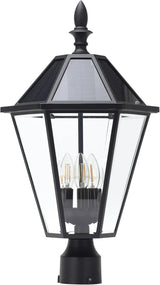 LUTEC 12513LE4-SL-Head LED Post Solar Light Outdoor, Dusk to Dawn Vintage Street Lights for Lawn Patio Yard Pathway | Lumora
