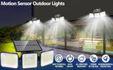 2 Pack 180 LED Solar Flood Light Outdoor,Motion Sensor Outdoor Lights,IP65 Waterproof,3 Adjustable Heads Outdoor | Lumora