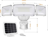 GLORIOUS-LITE Solar Security Lights 2400mAh LED Motion Sensor Light Outdoor, Rechargable 1600lm Solar Flood Light | Lumora