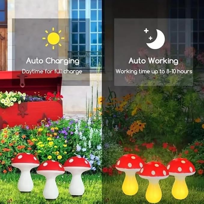12pk,Cute Solar Lights,Outdoor Path Lights,8 Modes Waterproof Lamp Outside Garden Lights for Pathway Lawn Patio | Lumora