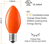 Minetom Halloween C7 Replacement Light Bulbs 25 Pack, C7 Bulbs Clear Incandescent Bulb for Halloween String Light | Lumora
