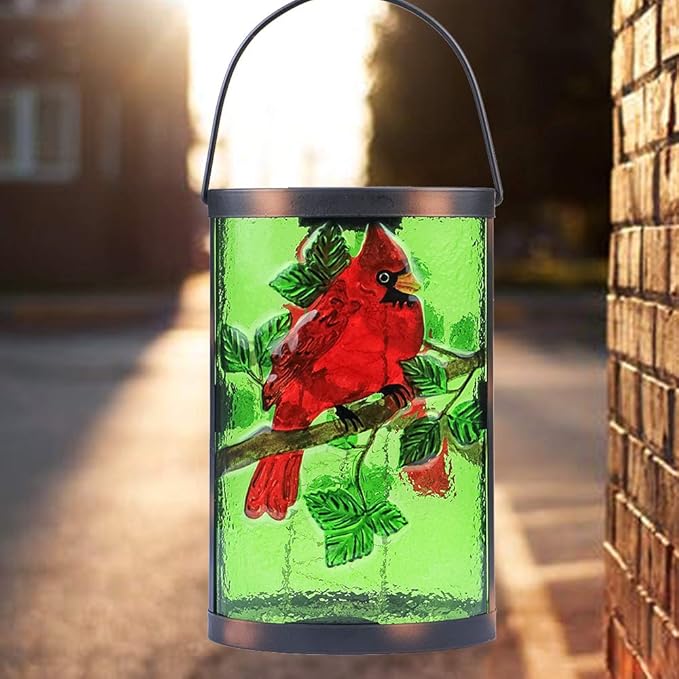 Hanging Solar Lantern Outdoor Decorative Waterproof LED Solar Cardinal Lights Tabletop Lamp for Outdoor Patio Garden | Lumora