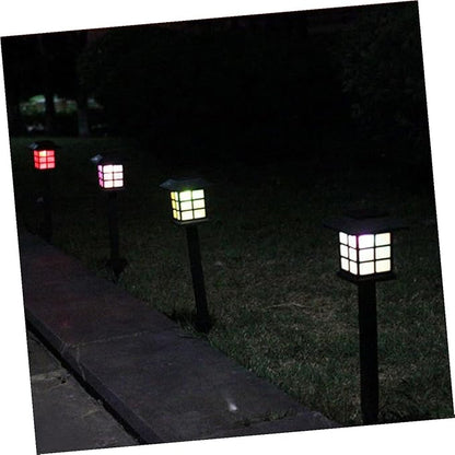 5 Pcs Solar Garden Pathway Lights LED Outdoor Landscape Lighting for Lawn Patio Driveway Warm Solar Powered Easy Installation Up to Hours Operation