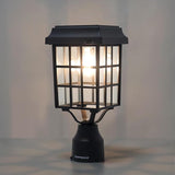 Kemeco ST4329Q-A Solar Post Light Squared Frame Exterior Waterproof Led Fixture for Outdoor Garden Street Post Pole | Lumora
