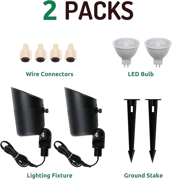 Lumina Lighting® 5W Landscape Lighting 12V Landscape Lights Low Voltage Landscape Spotlights Warm White Waterproof | Lumora