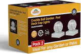 SUNNYPARK 2PK Solar Post Cap Lights -Waterproof Outdoor Cap Lights for Deck, Fence, Patio, LED Garden Decorative | Lumora