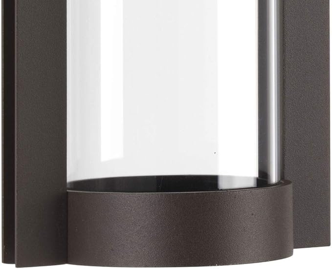 Progress Lighting Z-1030 LED Collection 1-Light Clear Glass Modern Outdoor Medium Wall Lantern Light Antique Bronze | Lumora