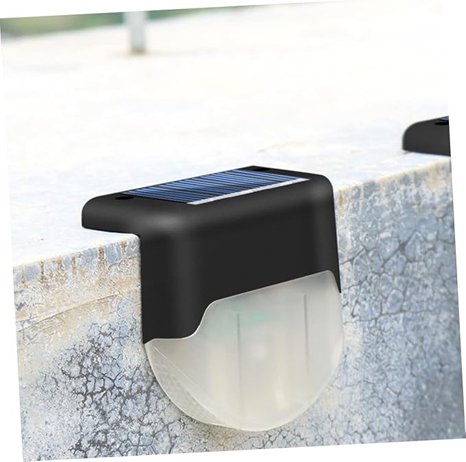 TEHAUX Solar Power Waterproof Stair Light LED Handrail Lamp for Outdoor Railings Solar Step Lighting for Gardens and Patios Warm White