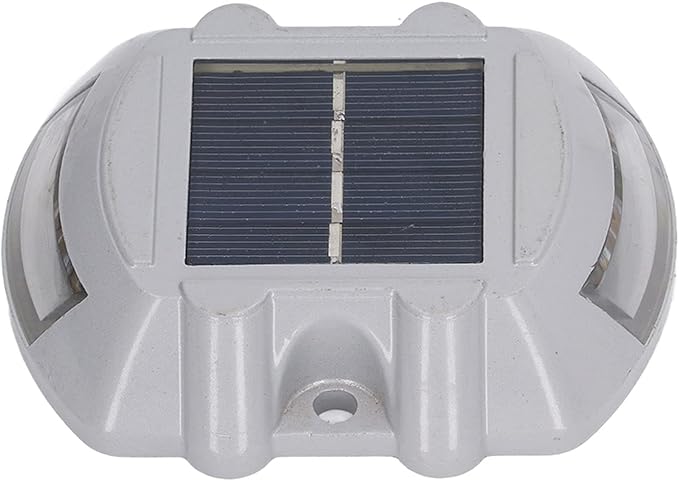 Solar Pathway Lights, Reflective Outdoor Lighting, Aluminum, Long Lasting Bright Illumination for Driveways, Gardens, Patios (White Light)