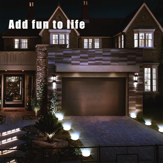 Solar Ground Lights Outdoor, IP65 Waterproof Landscape Lighting for Garden, Patio, Pathway, Lawn, Deck - 12 Pack, 6000K Cool White