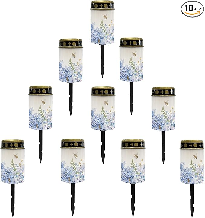 Purple Lavender Solar Lights Outdoor Waterproof Solar Pathway Lights LED Solar Lantern Landscape Lighting for Yard Patio Solar Stake Lights Wall Light Auto On/Off