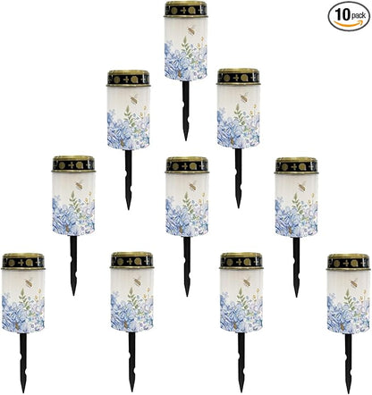Purple Lavender Solar Lights Outdoor Waterproof Solar Pathway Lights LED Solar Lantern Landscape Lighting for Yard Patio Solar Stake Lights Wall Light Auto On/Off