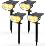 Kyosho Solar Outdoor Lights Waterproof IP67, 38 LEDs Solar Spot Lights Outdoor, 2-in-1 Landscape Spotlight with 3 | Lumora