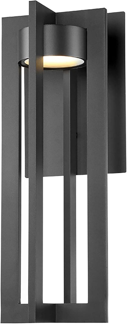WAC Lighting dweLED, Chamber 20in LED Indoor and Outdoor Wall Light 3000K in Black