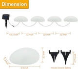 SUNNYPARK Solar Garden Lights Outdoor Set of 4 Plastic Pebble Shape Decorative Rock Lights Waterproof - Warm White | Lumora