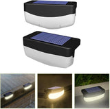 Luxshiny 2pcs Solar Stair Lights Outdoor LED Deck Lamp for Steps Fence Handrail Weather-Resistant Solar Decks Light | Lumora