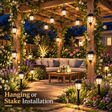 Springwind 10 Pack Solar Lights Outdoor Waterproof Pathway Garden Lights