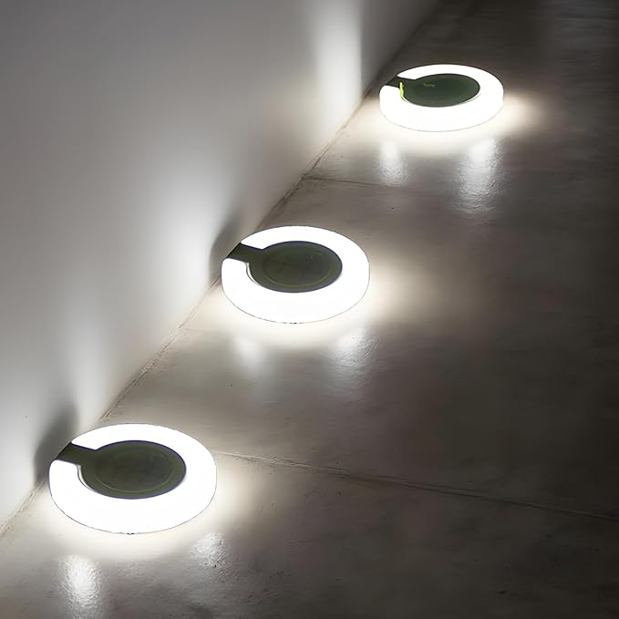 Solar Pathway Lights - Solar Landscape Lights Weather-Resistant | Auto On/Off, Energy-Saving Landscape Lighting for Front Yard, Path, Terrace, Sidewalk, Staircase (White Light)