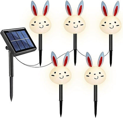 Spring Solar Lights Outdoor | Waterproof Rabbit Carrot Garden Lighting - Solar Landscape Light,for Garden Yard Patio Porch Lawn Walkway Courtyard Landscaping