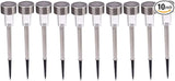 10 Pcs Outdoor Solar Pathway Lights,Stainless Steel LED Landscape Lighting,Outdoor Waterproof Solar Garden | Lumora