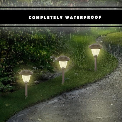 Morvat Solar Lights Outdoor Decorative Outdoor Lighting, Super Bright, Solar Landscape Lights for Pathway, Driveway, Yard- Weather/Water Resistant, Easy to Install, Warm Light, 8 Pack