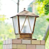 Lights Outdoor IP42 Waterproof Patio Post Light Bronze Iron Metal Landscape Column Light Vintage Traditional | Lumora