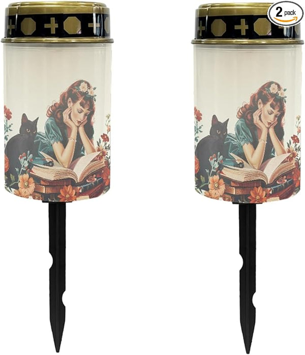 Beautiful Girls Solar Garden Lights Outdoor Flameless Floral Pathway Lights LED Solar Lantern Landscape Decorative | Lumora