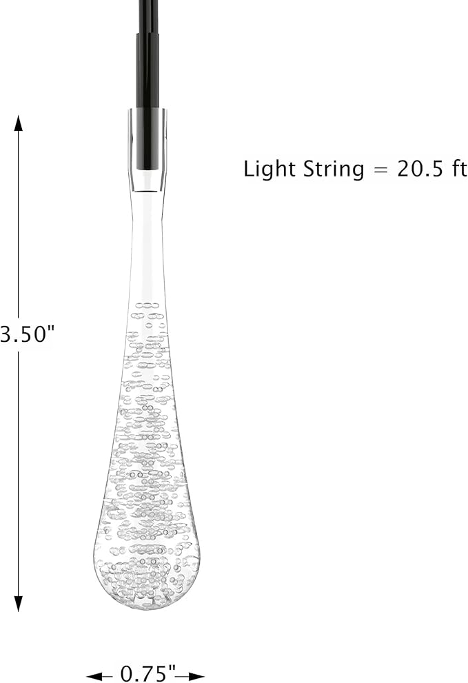 Pure Garden Outdoor String Lights 2-Pack - 20.5FT Solar Lights with 30 LED Bulbs and 8 Light Modes for Patio, Backyard, and Events (Cool White)