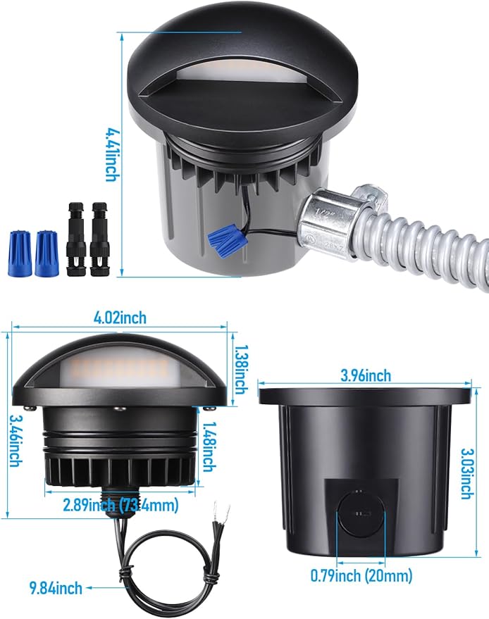 LEONLITE 5W Well Lights Landscape LED, Low Voltage Inground Lights Outdoor, 1800K/2700K/3000K/4000K/5000K | Lumora