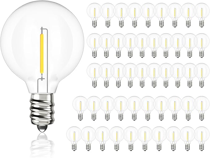 Svater Outdoor String Lights 100FT with 50 Pack Replacement Bulbs | Lumora