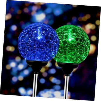 jojofuny 4pcs Elegant Solar Pathway Lights Led Lawn Light Ground Plug Landscape Garden Decor