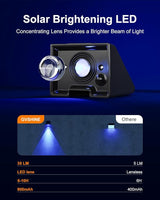 12 Pack Color Changing Solar Powered Fence Light Outdoor Decoration LED Waterproof Landscape Sconce for Exterior | Lumora