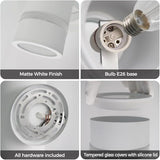 Cerdeco Modern Porch Light Outdoor Wall Lighting Cylinder Wall Sconce White Finished | Lumora