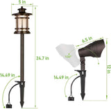 hykolity 8 Pack Low Voltage LED Landscape Kits, 12V Pathway Flood Light Kits, 10W 390LM and 3.4W 155LM Wired for | Lumora