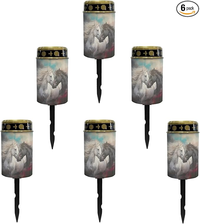 Horse Solar Garden Lights Waterproof,Horse Lantern Solar Stake Lights,Solar Pathway Lights Outdoor Warm White Landscape Lighting,Solar String Lights for Outside Spotlight
