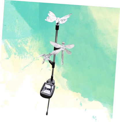 Balacoo Solar Garden Stake Lights Color Changing Hummingbird Dragonfly Decor for Outdoor Lawn Pathway Easy Install Solar Landscape Lighting