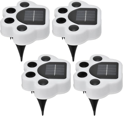 LED Solar Light Shape Buried Lamp 4PCS, Outdoor Garden Lawn Decorative Lighting, Solar Powered - Easy Installation, Weather, Ideal for Courtyard Pathway (Warm Light)