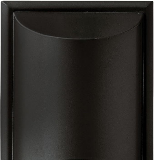Hinkley Cascade Medium Tall Wall Mount Lantern - Aluminum, 1-Light, Amber Etched Organic Rain Glass, Dark Sky - Satin Black Finish