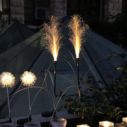 GUOCHENG Reed Solar Optical Lights Bulrush Shaped LED Waterproof Outdoor Garden Landscape Lights, Solar Flower Lights for Courtyard Pathway Flowerbed Patio Lawn Décor(2Pcs)