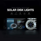 Aogist Solar Ground Lights, 8 LED Garden Disk Lights In-Ground Outdoor Landscape Lighting for Lawn Patio Pathway | Lumora