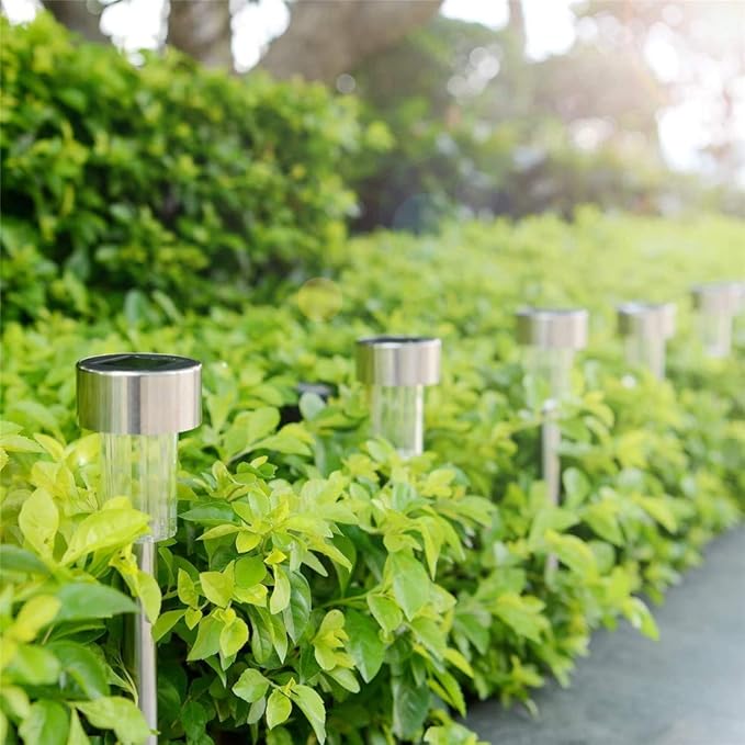Ulalaza 8Pcs Solar Outdoor Lights Waterproof Landscape Lights for Yard Driveway Lawn Pathway (Warm White)