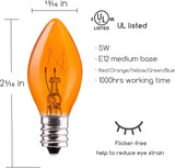 Minetom C7 Christmas Replacement Light Bulbs 50 Pack, C7 Bulbs Clear Incandescent Bulb for Christmas String Light | Lumora