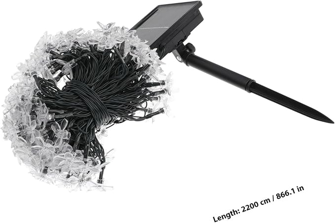 DOITOOL Solar-Powered Cherry Blossom String Lights Outdoor Flower Shape Lamp LED Multi-Color Patio Garden Festival | Lumora